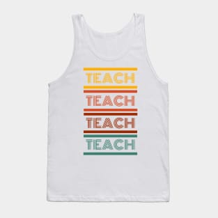 Retro Teach Teacher Tank Top